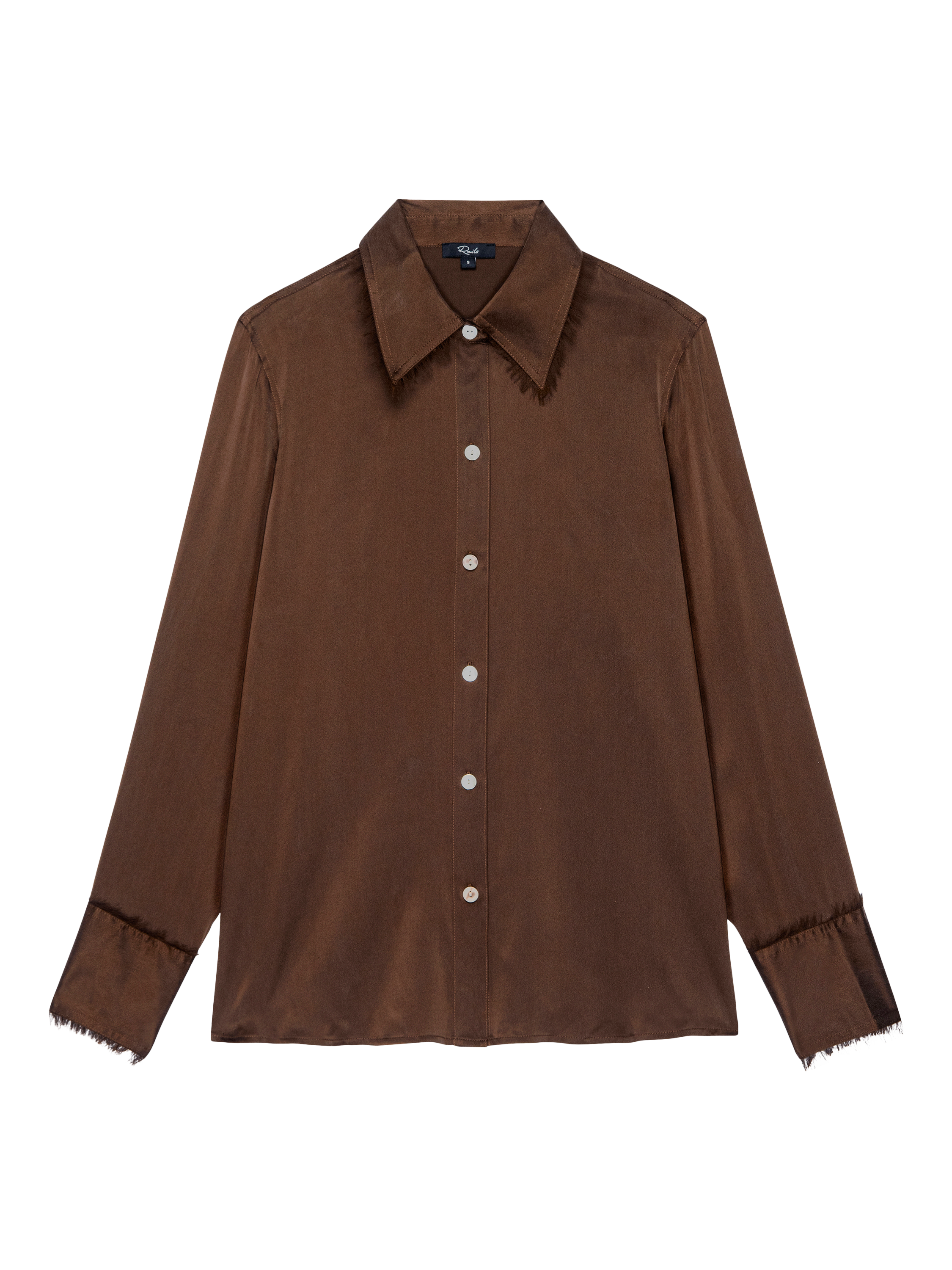 Product image 4 of 6, which shows Rails Abbey Long Sleeve Shirt, Espresso, M
