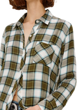 Rails Hunter Plaid Check Shirt, Olive Stone Blue