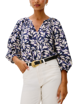 Rails Vasia Floral Top, Navy Vines, Navy Vines