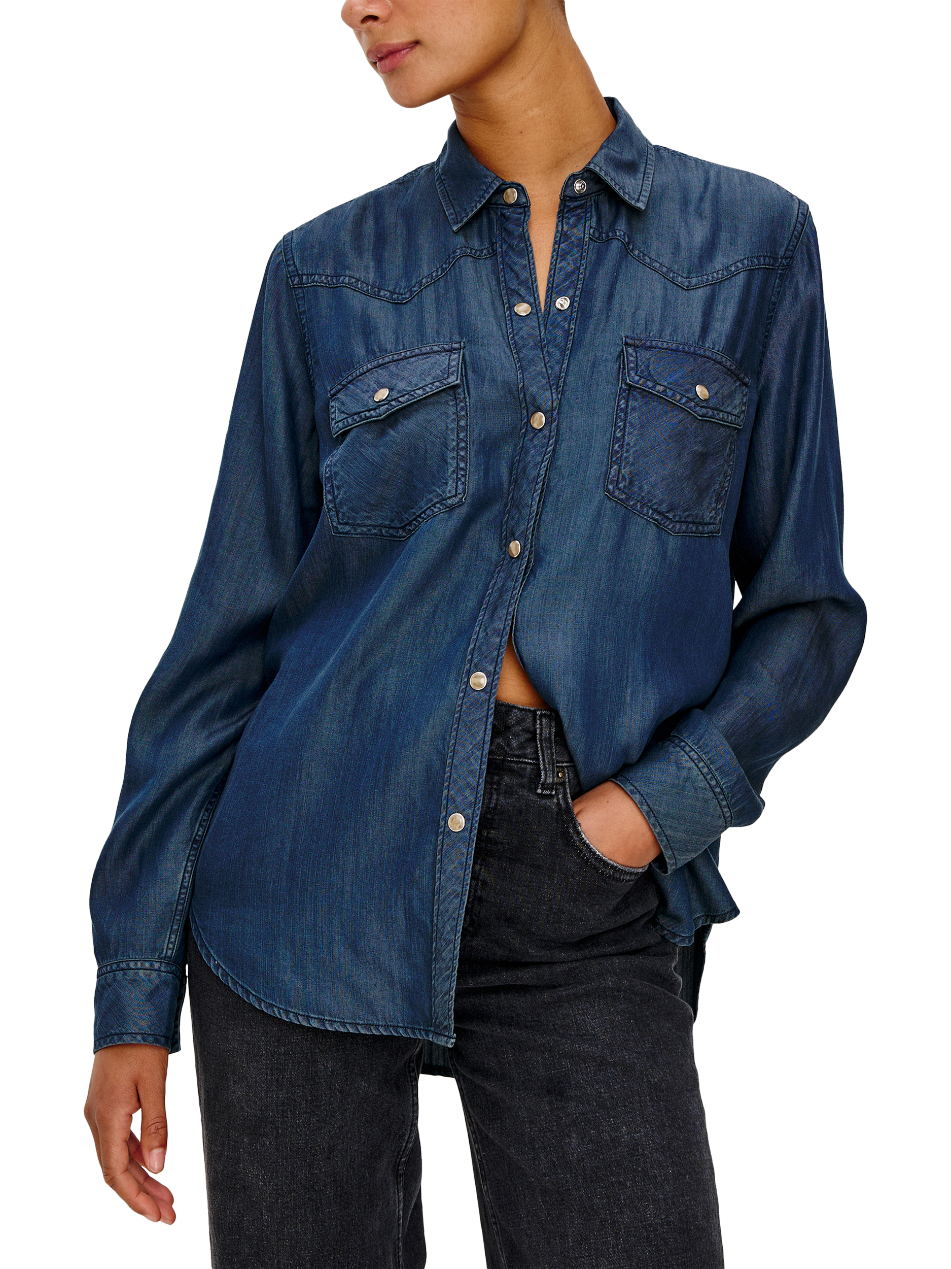 Rails Remi Pure Silk Shirt, Oceana