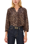 Rails Saint Leopard Print Shirt, Brown Multi