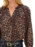 Rails Saint Leopard Print Shirt, Brown Multi