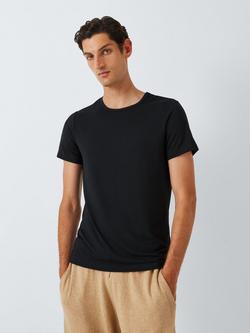 John Lewis Thermal Crew Neck Short Sleeve T-Shirt, Pack of 2, Black Black