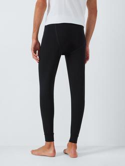 John Lewis Thermal Jersey Long Johns, Black - view 2, Black Black