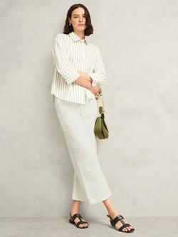 Hobbs Brinley High Waist Cropped Jeans, White, White