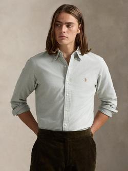 Polo Ralph Lauren Cotton Custom Slim Fit Oxford Shirt, Coastal Beige, Coastal Beige
