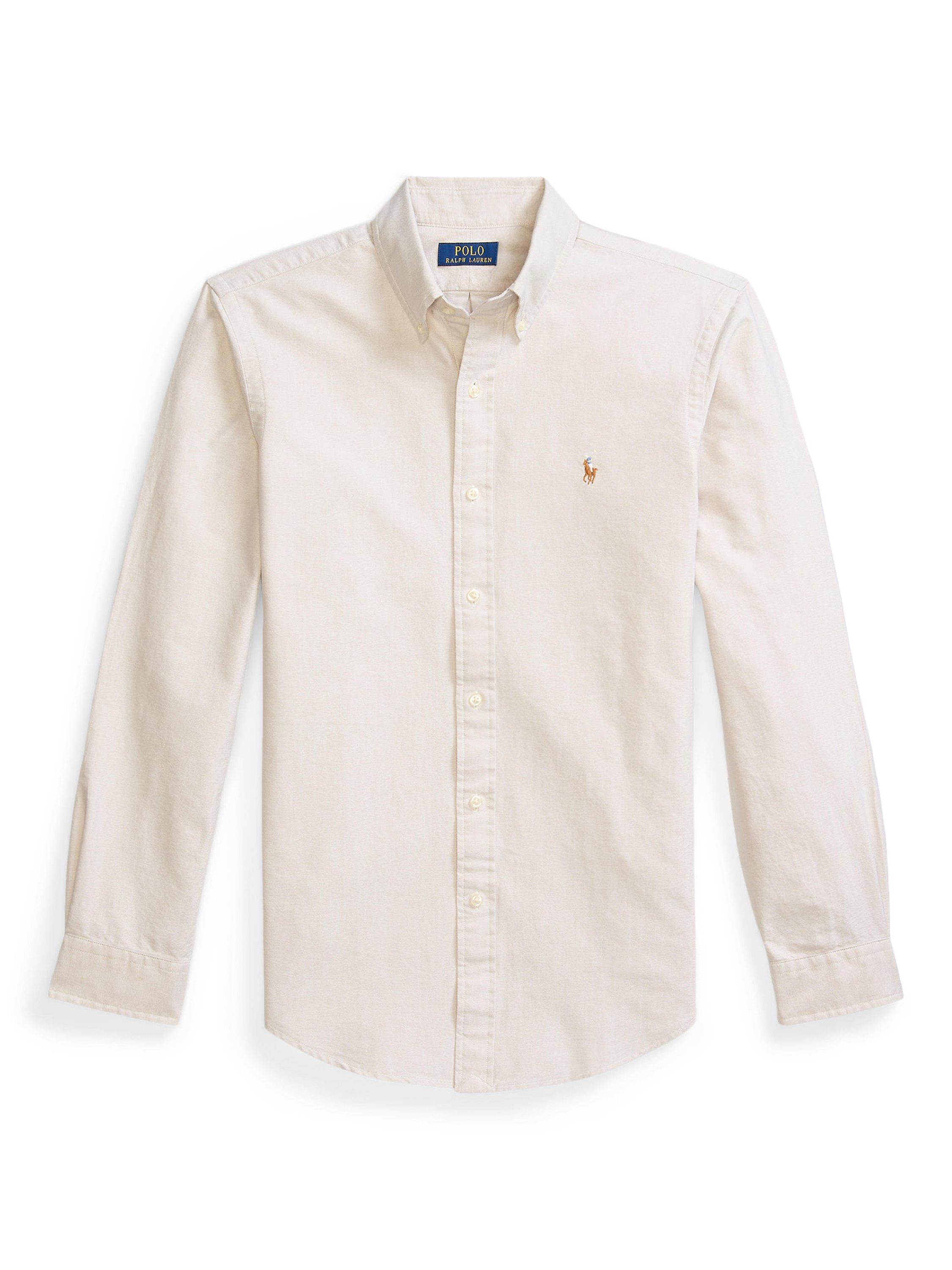 Product image 1 of 1, which shows Polo Ralph Lauren Cotton Custom Slim Fit Shirt, 6516b Red Black Mult, S