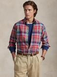 Polo Ralph Lauren Cotton Custom Slim Fit Check Oxford Shirt, 6894b Red Green Mult