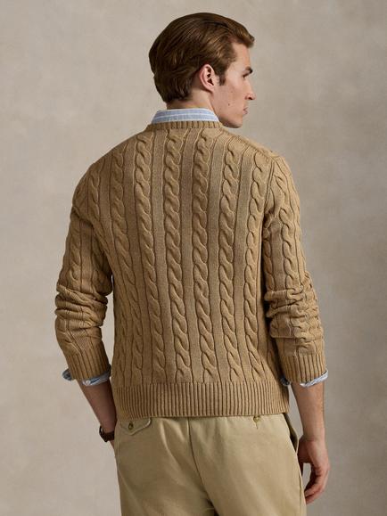 Polo Ralph Lauren Cotton Cable Knit Jumper - view 2, Fa25 Nwst Pine Bear