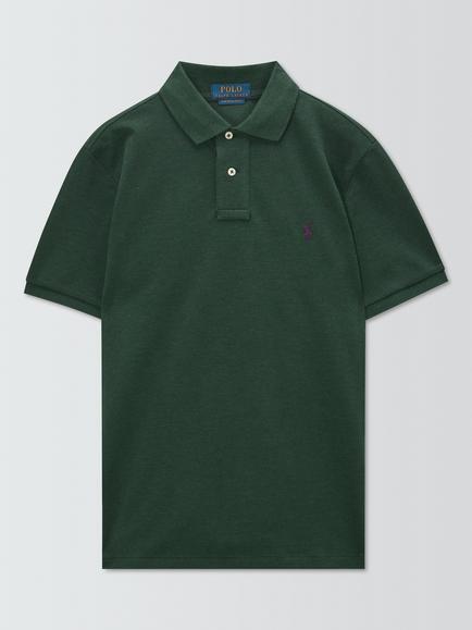 Polo Ralph Lauren Cotton Custom Slim Fit Short Sleeve Polo Shirt, Company Olive, Company Olive