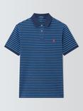 Polo Ralph Lauren Cotton Custom Slim Fit Short Sleeve Striped Polo Shirt, Wine Heather