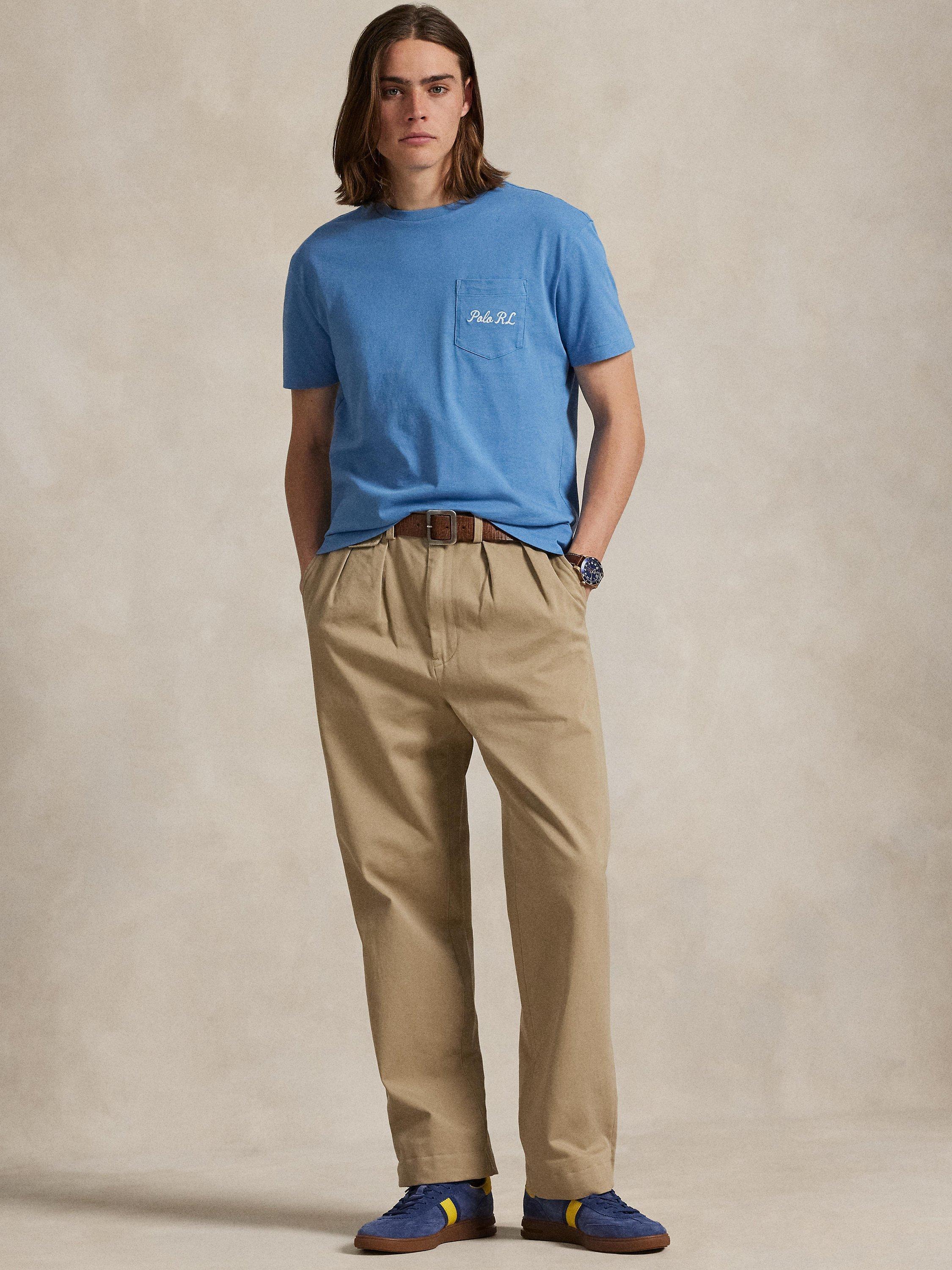 Product image 5 of 6, which shows Polo Ralph Lauren Cotton Custom Slim Fit Polo Bear T-Shirt, Soft Royal Heather, S