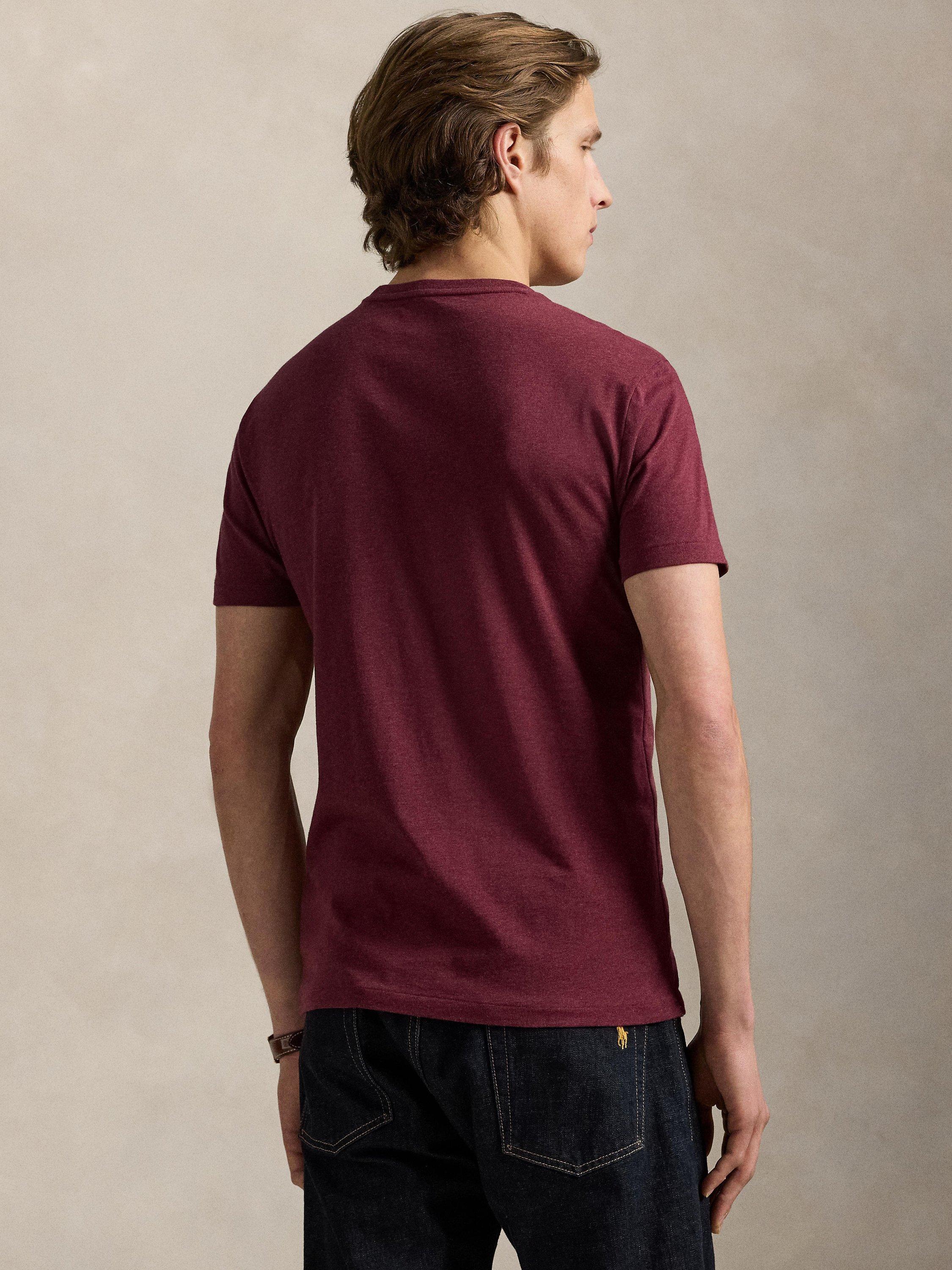 Product image 2 of 5, which shows Polo Ralph Lauren Custom Slim Fit T-Shirt, Red Wine, XL