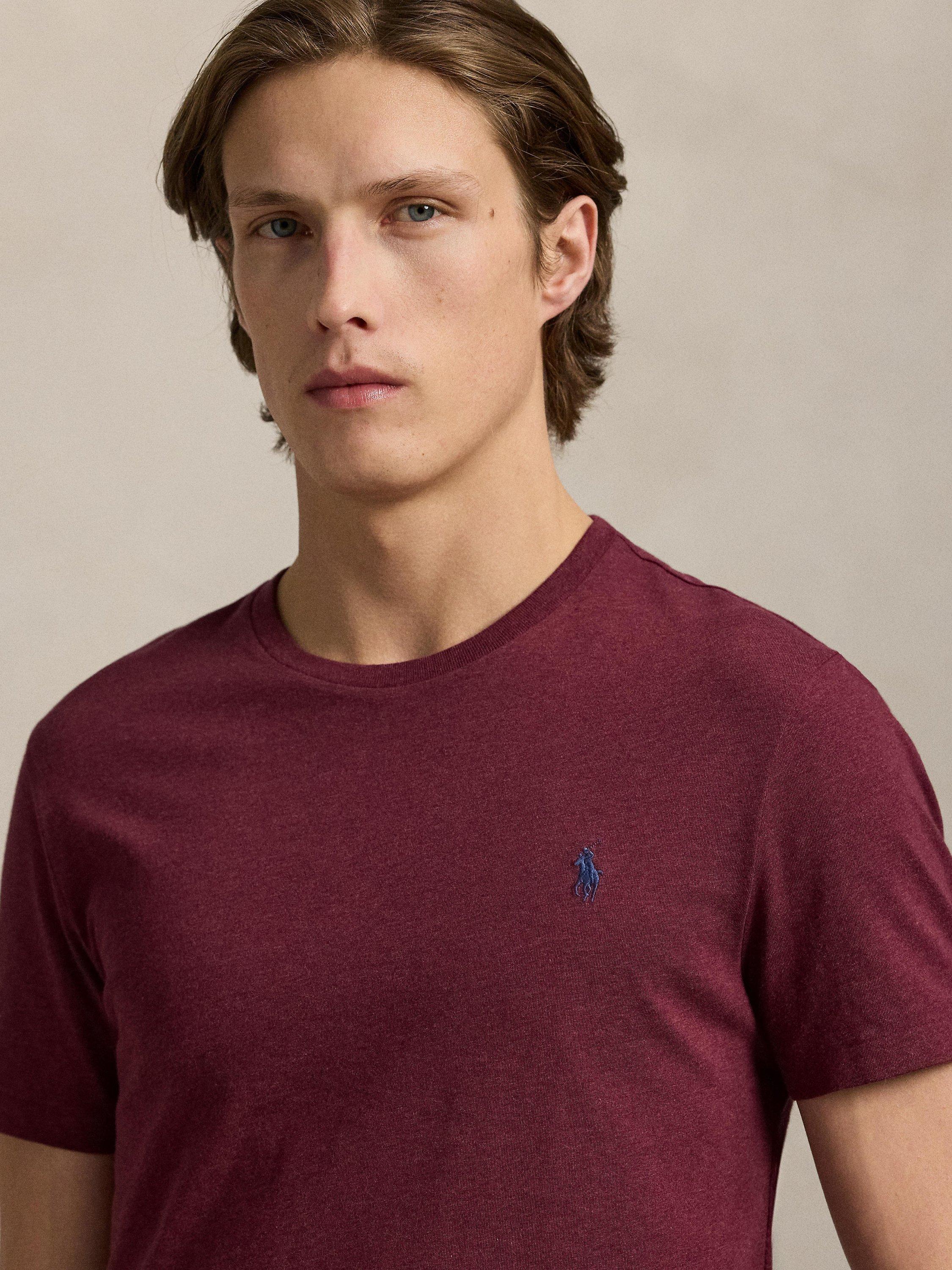 Product image 3 of 5, which shows Polo Ralph Lauren Custom Slim Fit T-Shirt, Red Wine, XL