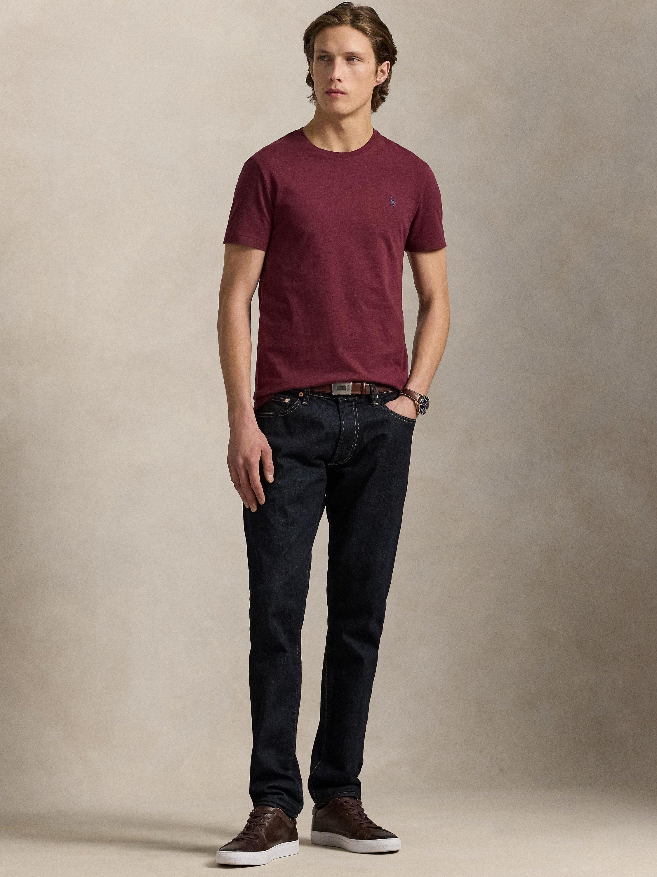 Product image 4 of 5, which shows Polo Ralph Lauren Custom Slim Fit T-Shirt, Red Wine, XL