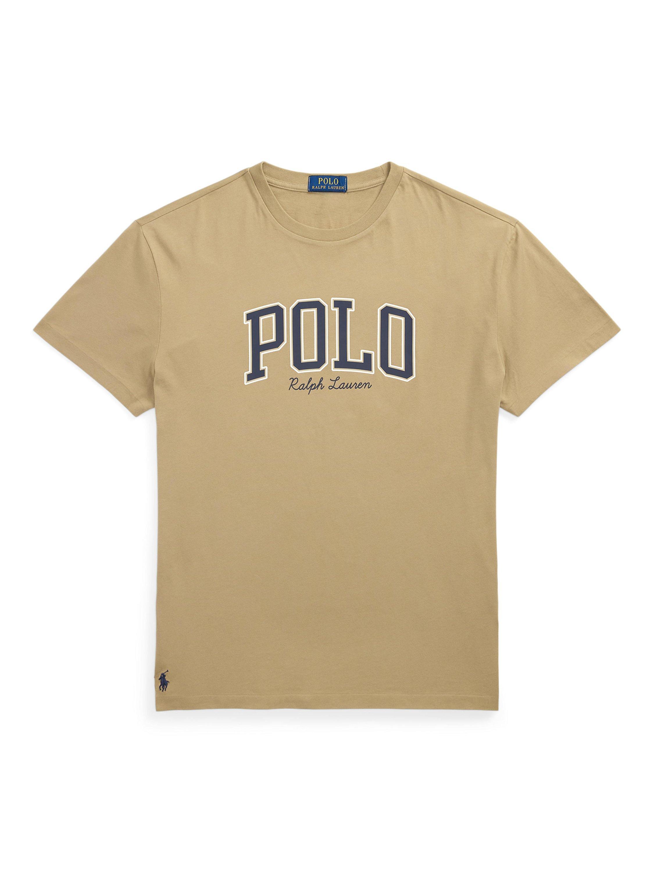 Product image 5 of 5, which shows Polo Ralph Lauren Cotton Custom Slim Fit Script Logo T-Shirt, Vintage Pine, S