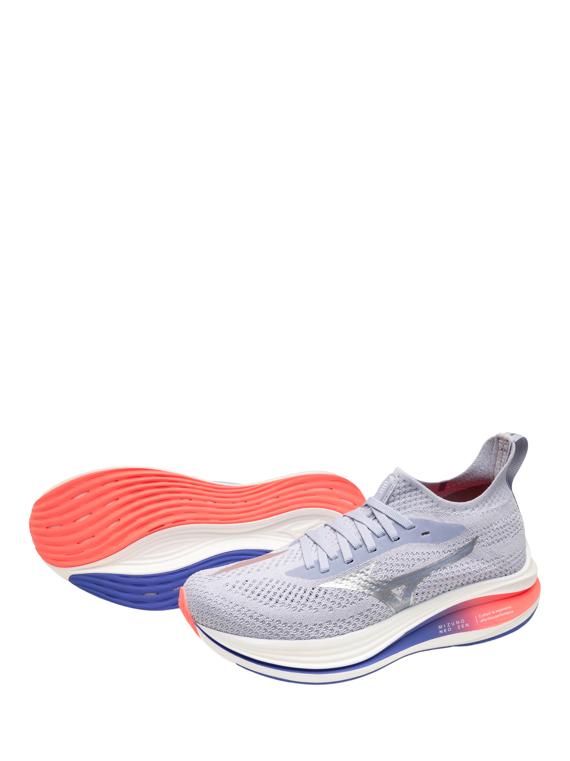 Product image 3 of 11, which shows Mizuno Neo Zen Trainers, Blue/Silver, 4.5