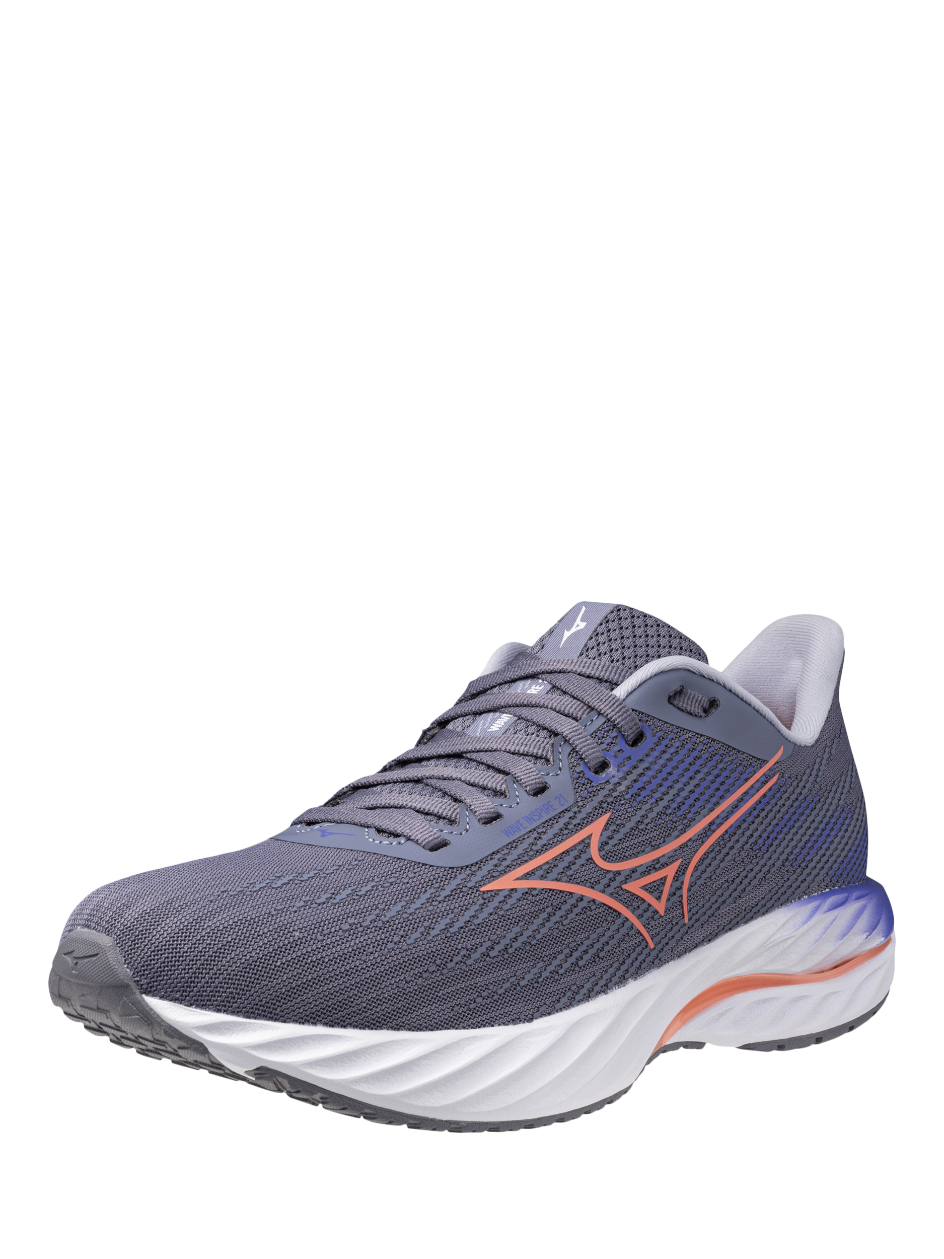 Product image 2 of 6, which shows Mizuno Wave Inspire 21 Running Shoes, Blue Granite, 4.5