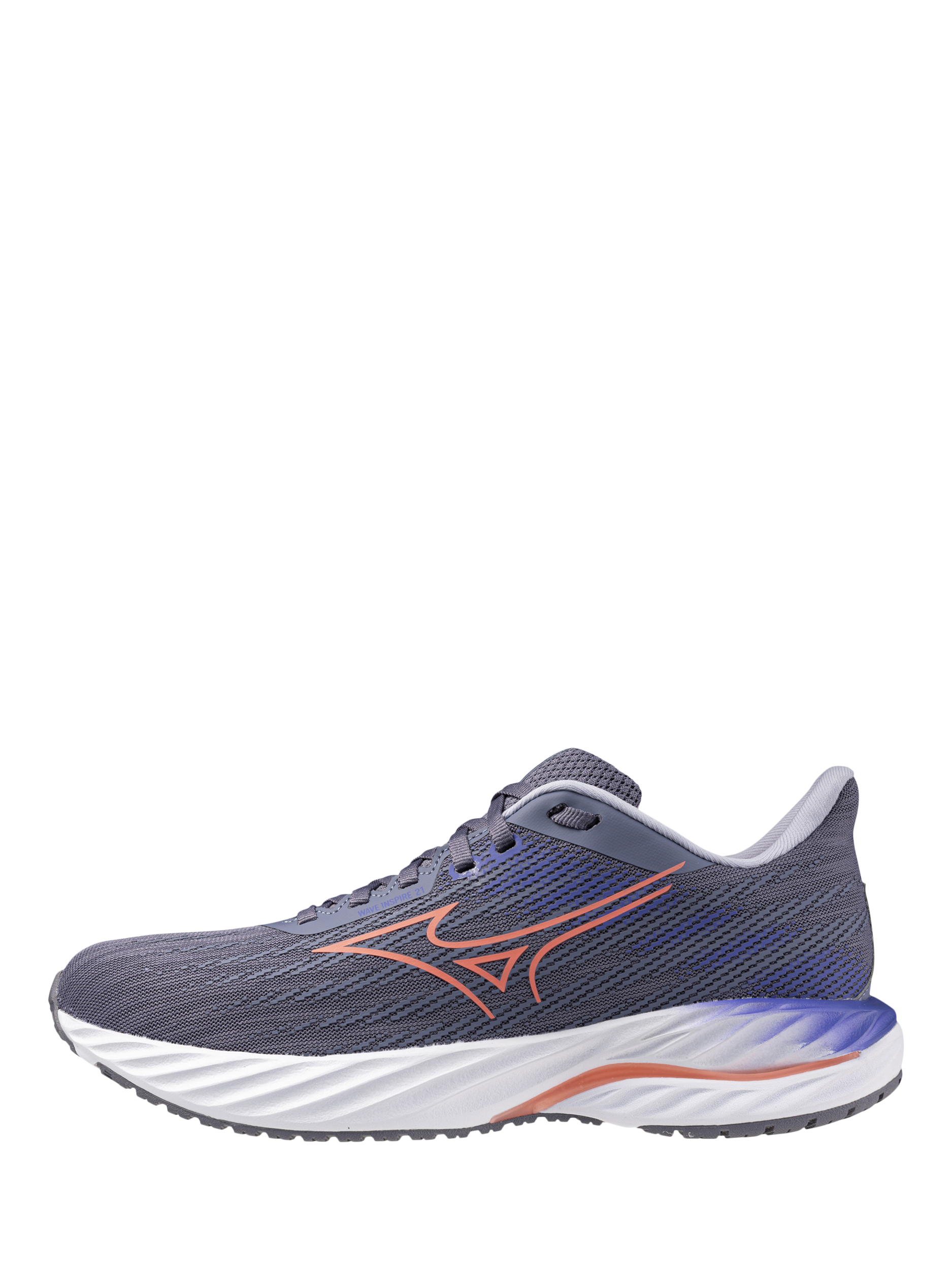 Product image 3 of 6, which shows Mizuno Wave Inspire 21 Running Shoes, Blue Granite, 4.5