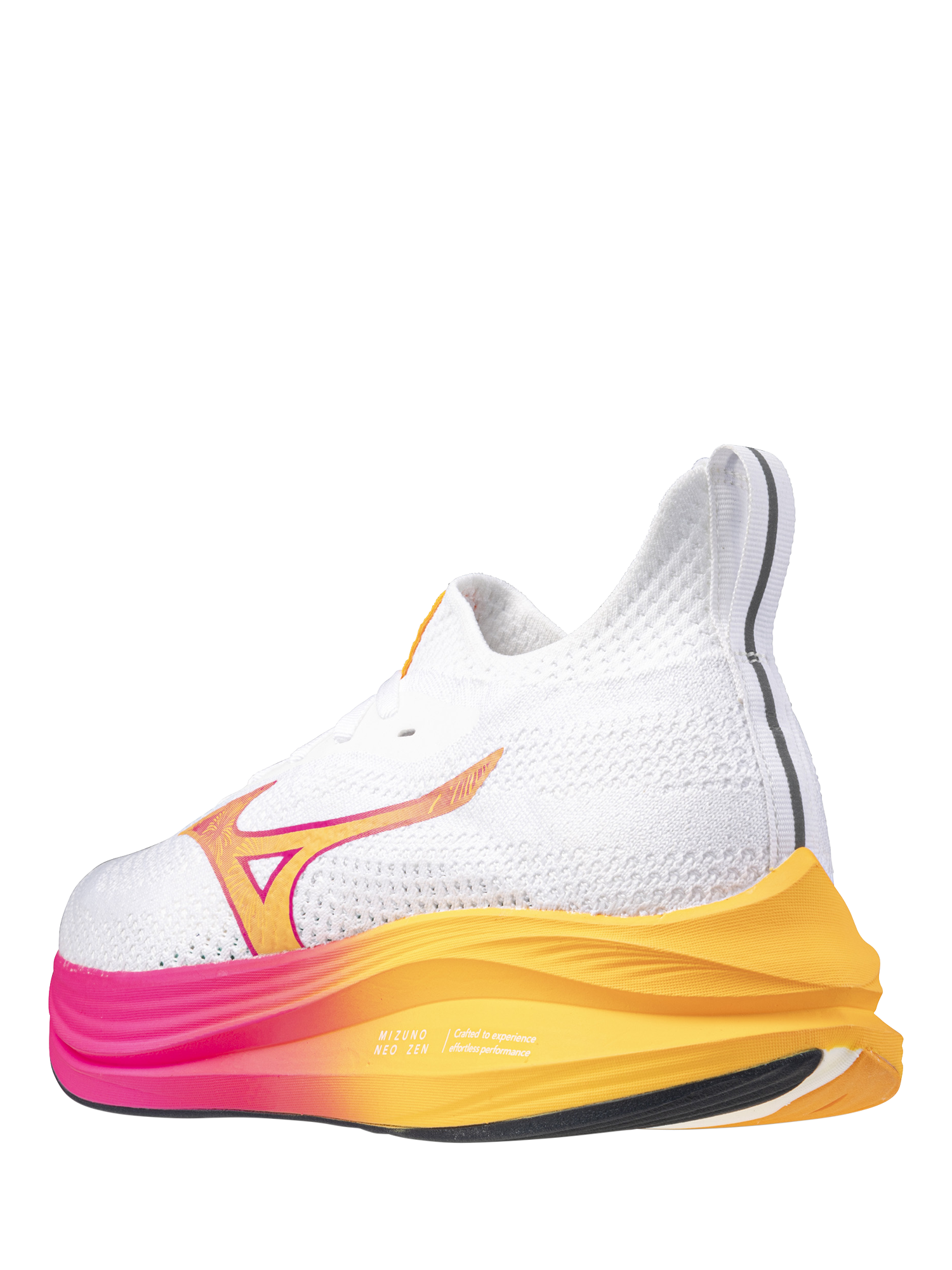 Product image 5 of 11, which shows Mizuno Neo Zen Running Shoes, White/Tang Orange, 4.5