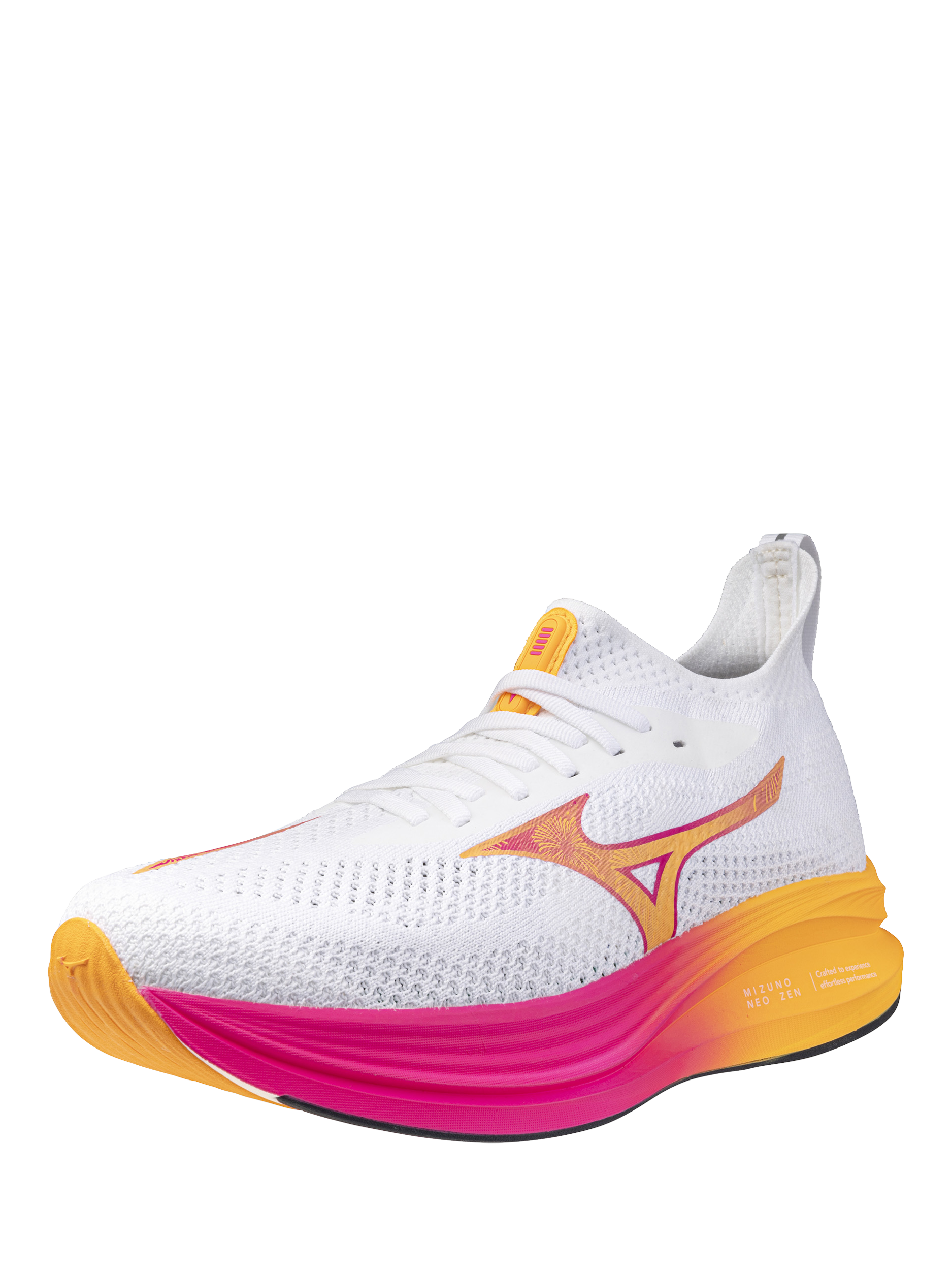 Product image 6 of 11, which shows Mizuno Neo Zen Running Shoes, White/Tang Orange, 4.5