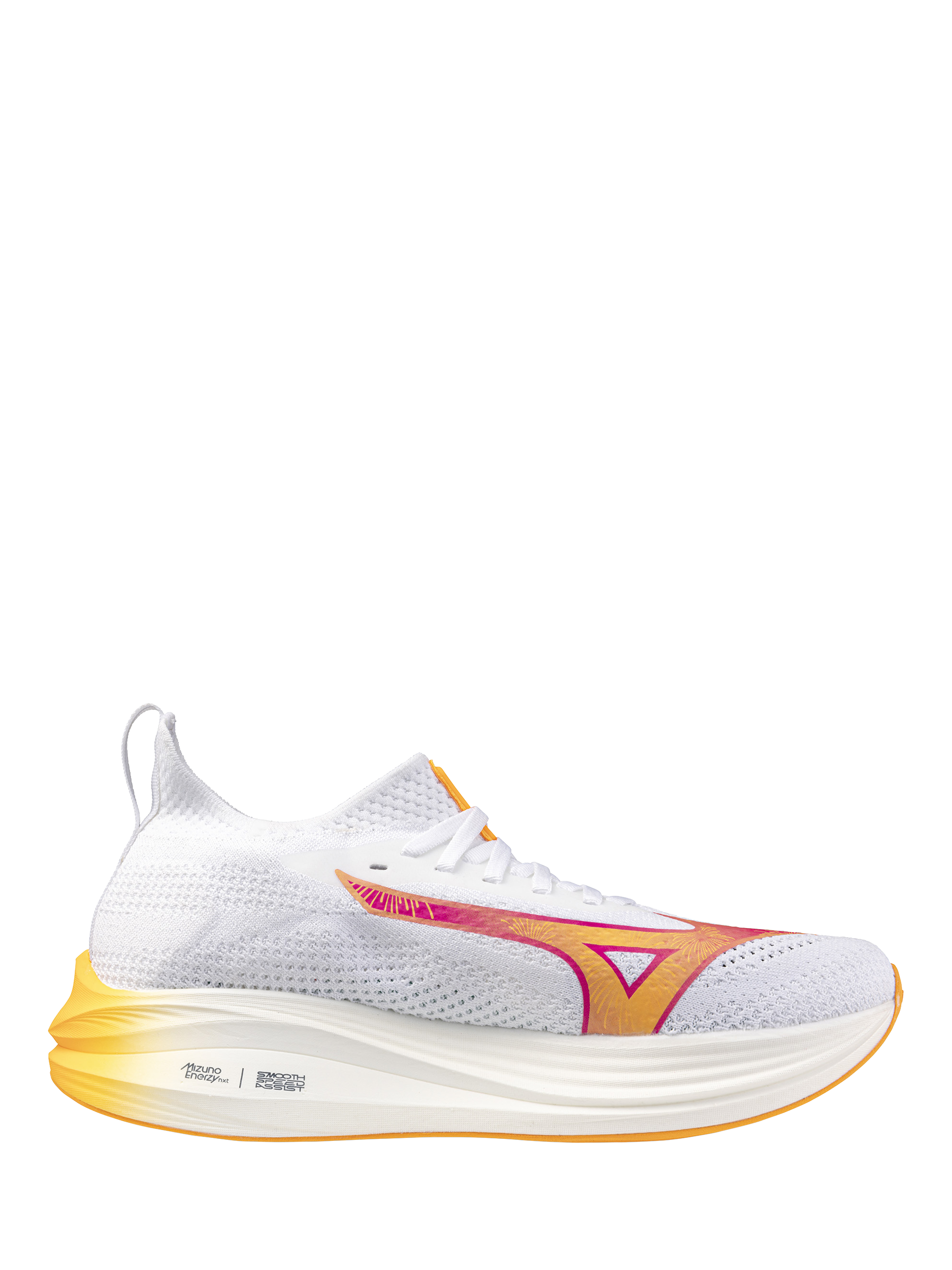Product image 7 of 11, which shows Mizuno Neo Zen Running Shoes, White/Tang Orange, 4.5