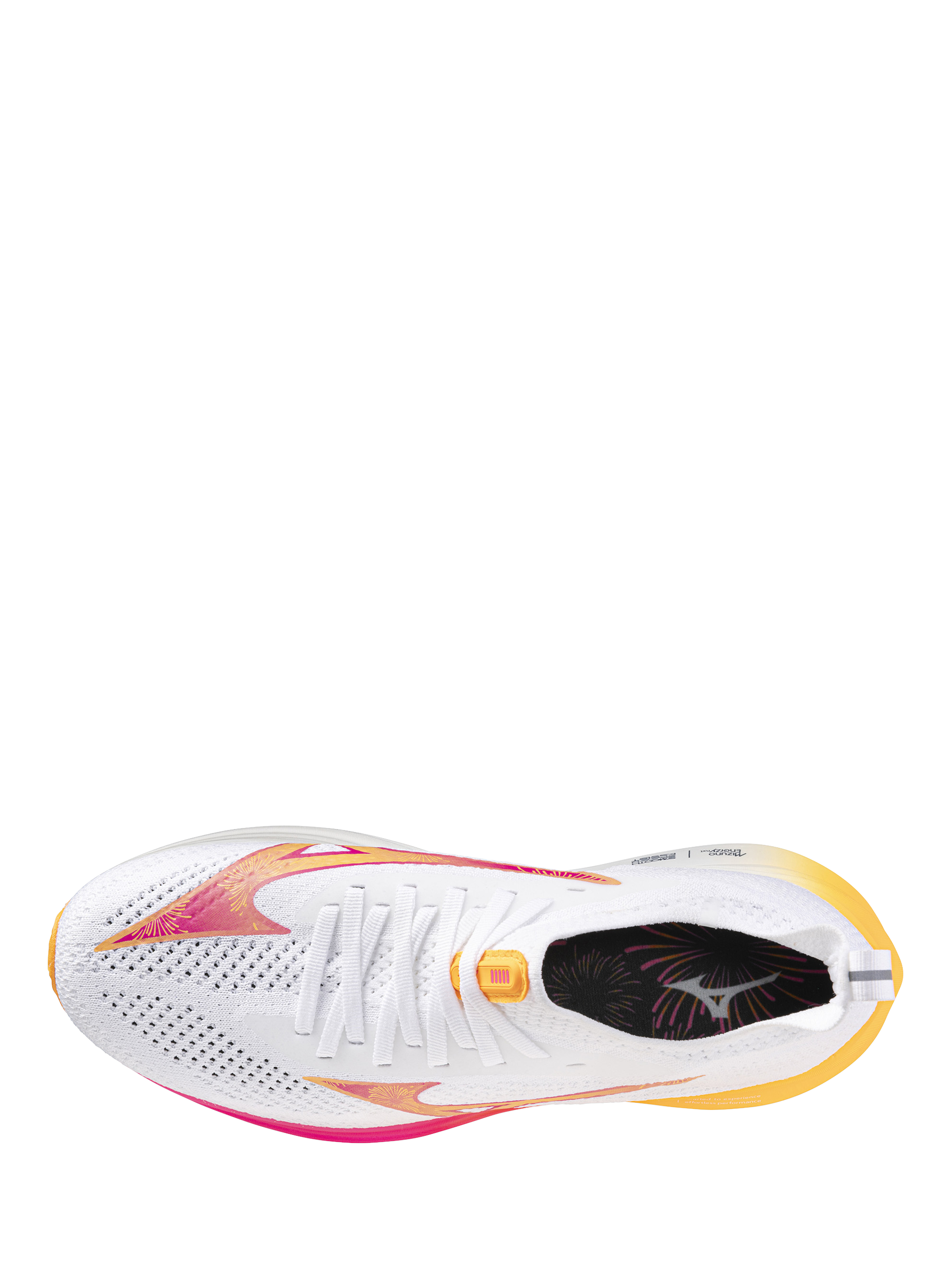 Product image 10 of 11, which shows Mizuno Neo Zen Running Shoes, White/Tang Orange, 4.5