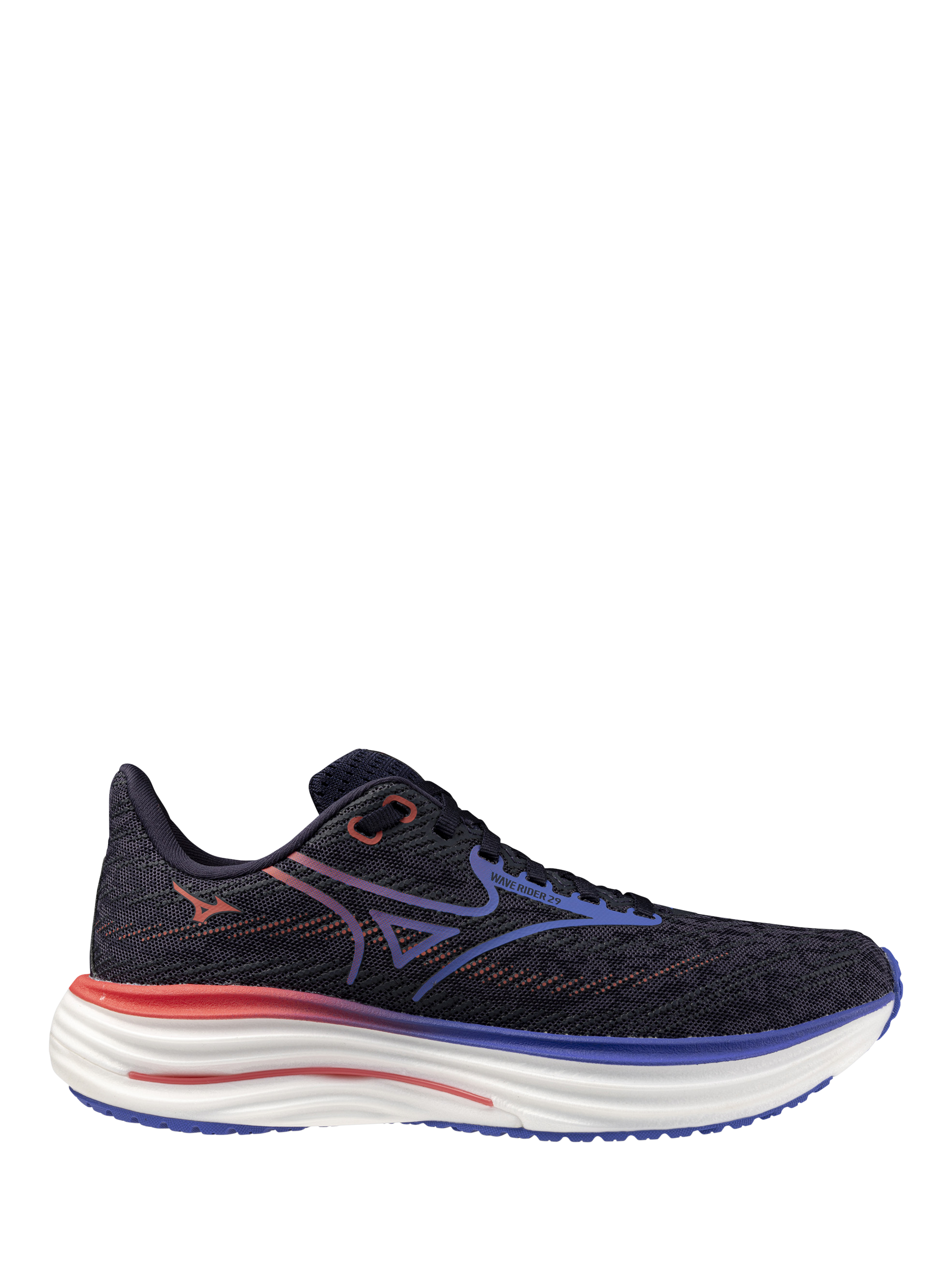 Product image 1 of 11, which shows Mizuno Wave Rider 29 Running Shoes, Odyssey Gray, 4.5