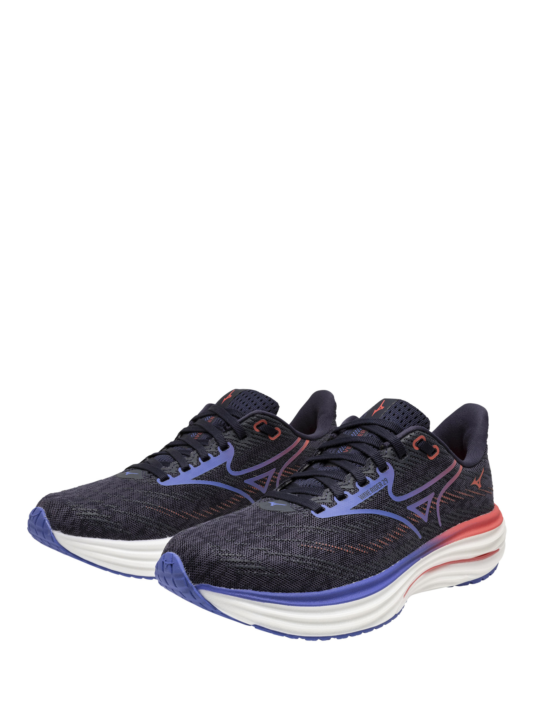 Product image 4 of 11, which shows Mizuno Wave Rider 29 Running Shoes, Odyssey Gray, 4.5