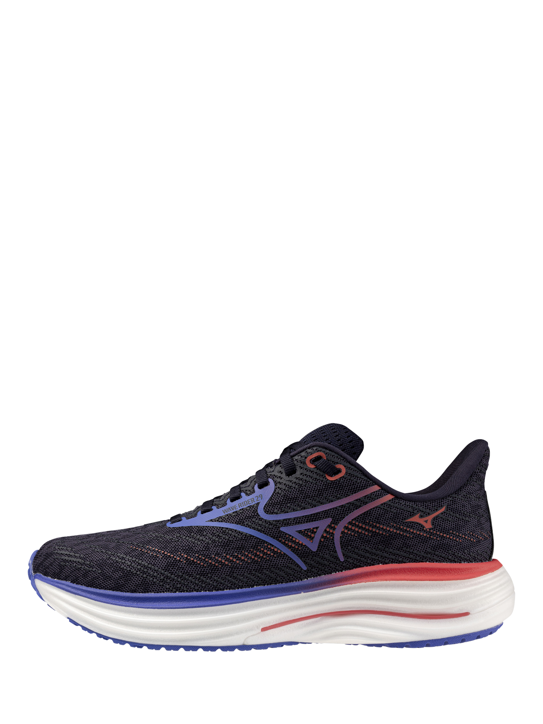 Product image 10 of 11, which shows Mizuno Wave Rider 29 Running Shoes, Odyssey Gray, 4.5