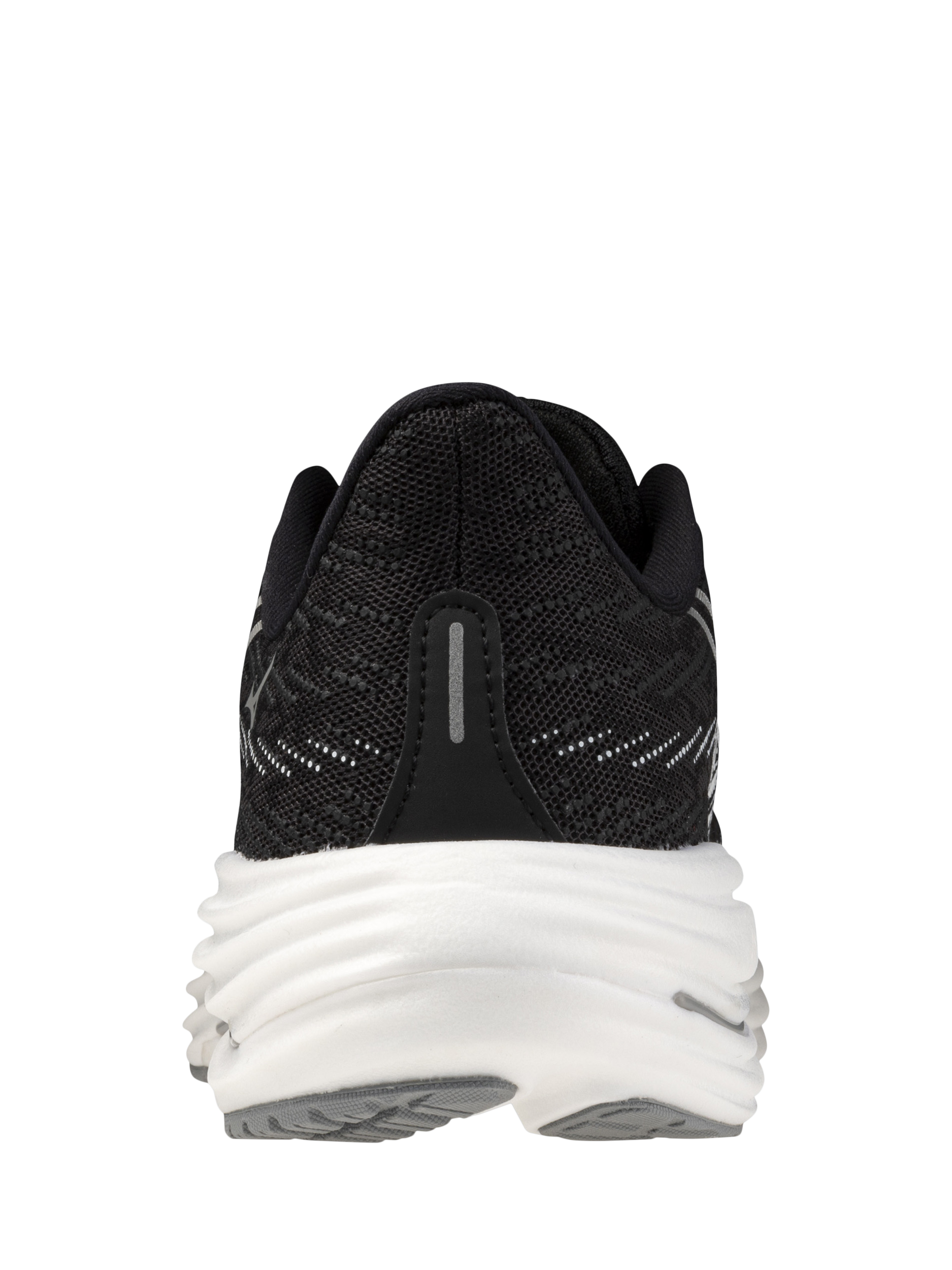 Product image 5 of 10, which shows Mizuno Wave Rider 29 Running Shoes, Black Sand/White, 4