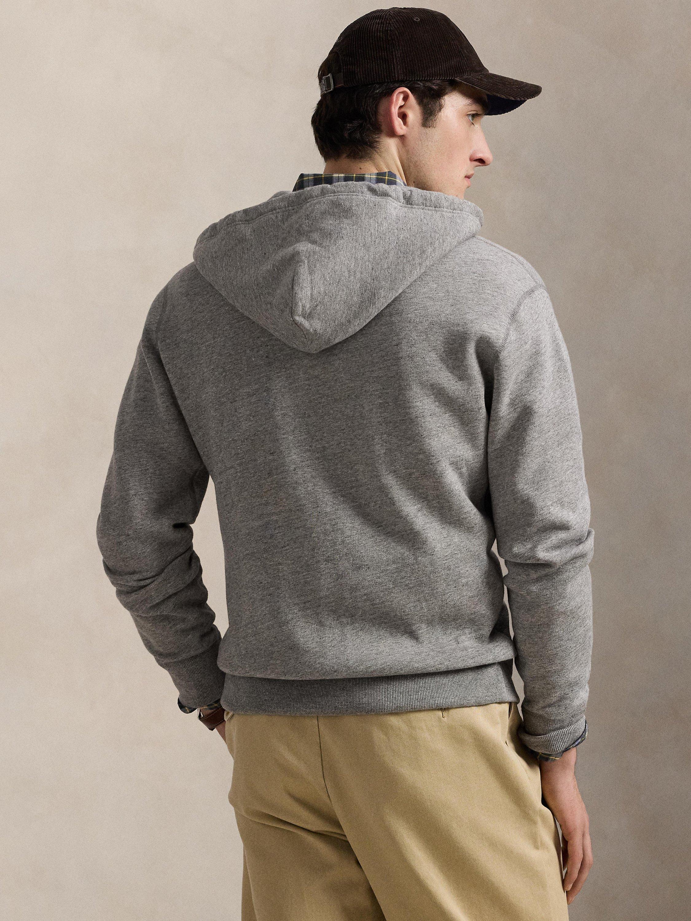 Product image 2 of 5, which shows Polo Ralph Lauren Cotton Blend Full Zip Hoodie, Grey, S