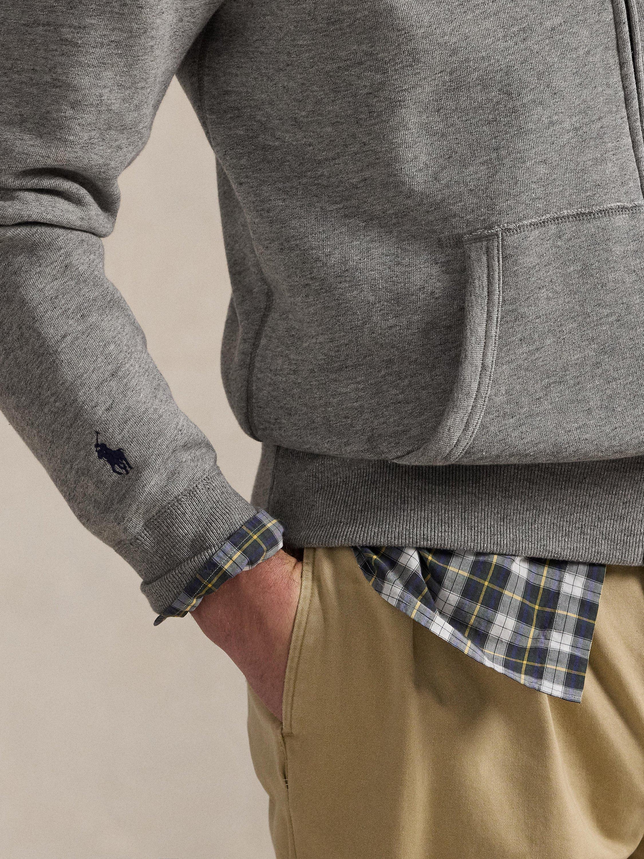 Product image 3 of 5, which shows Polo Ralph Lauren Cotton Blend Full Zip Hoodie, Grey, S