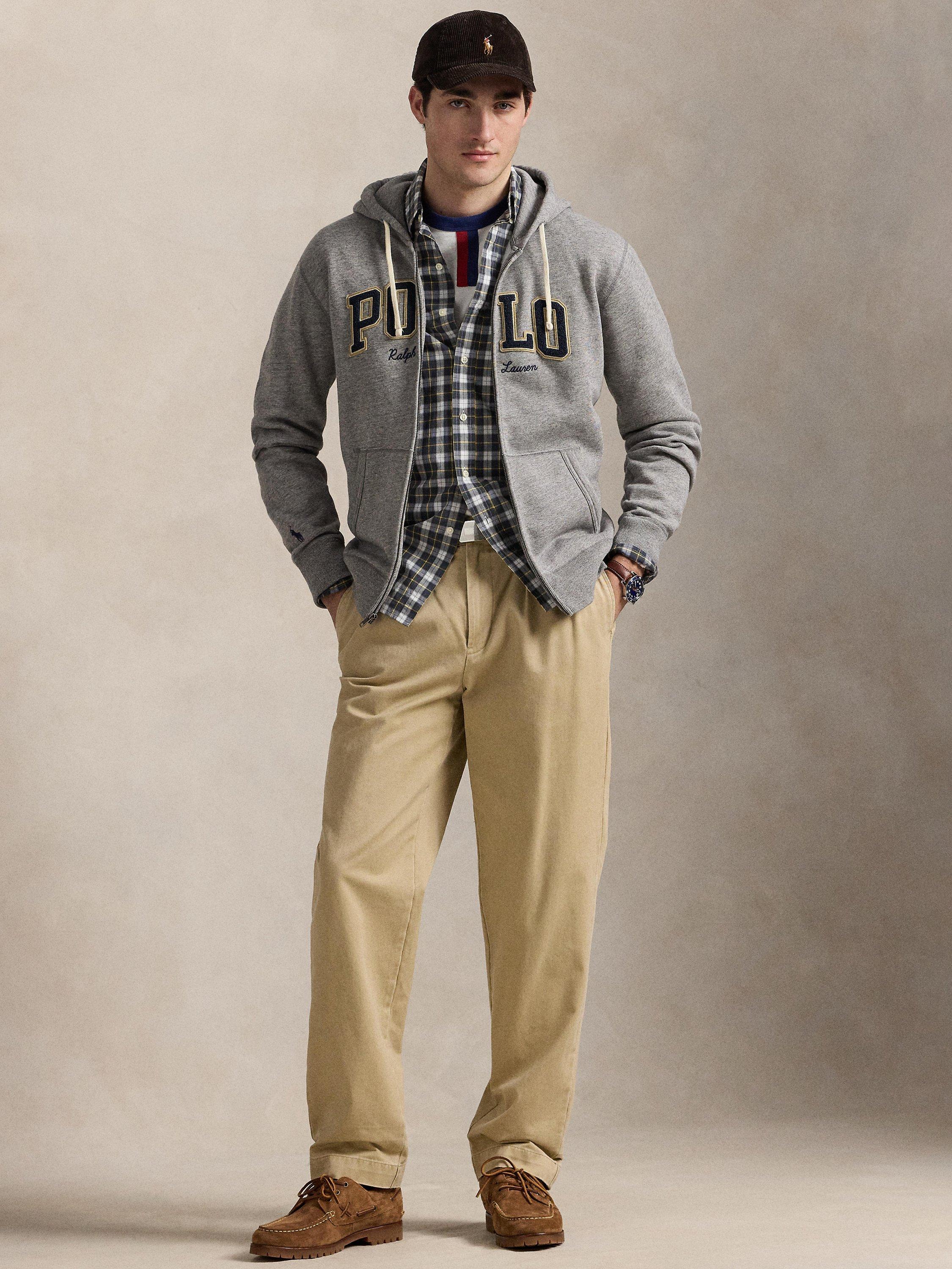 Product image 4 of 5, which shows Polo Ralph Lauren Cotton Blend Full Zip Hoodie, Grey, S