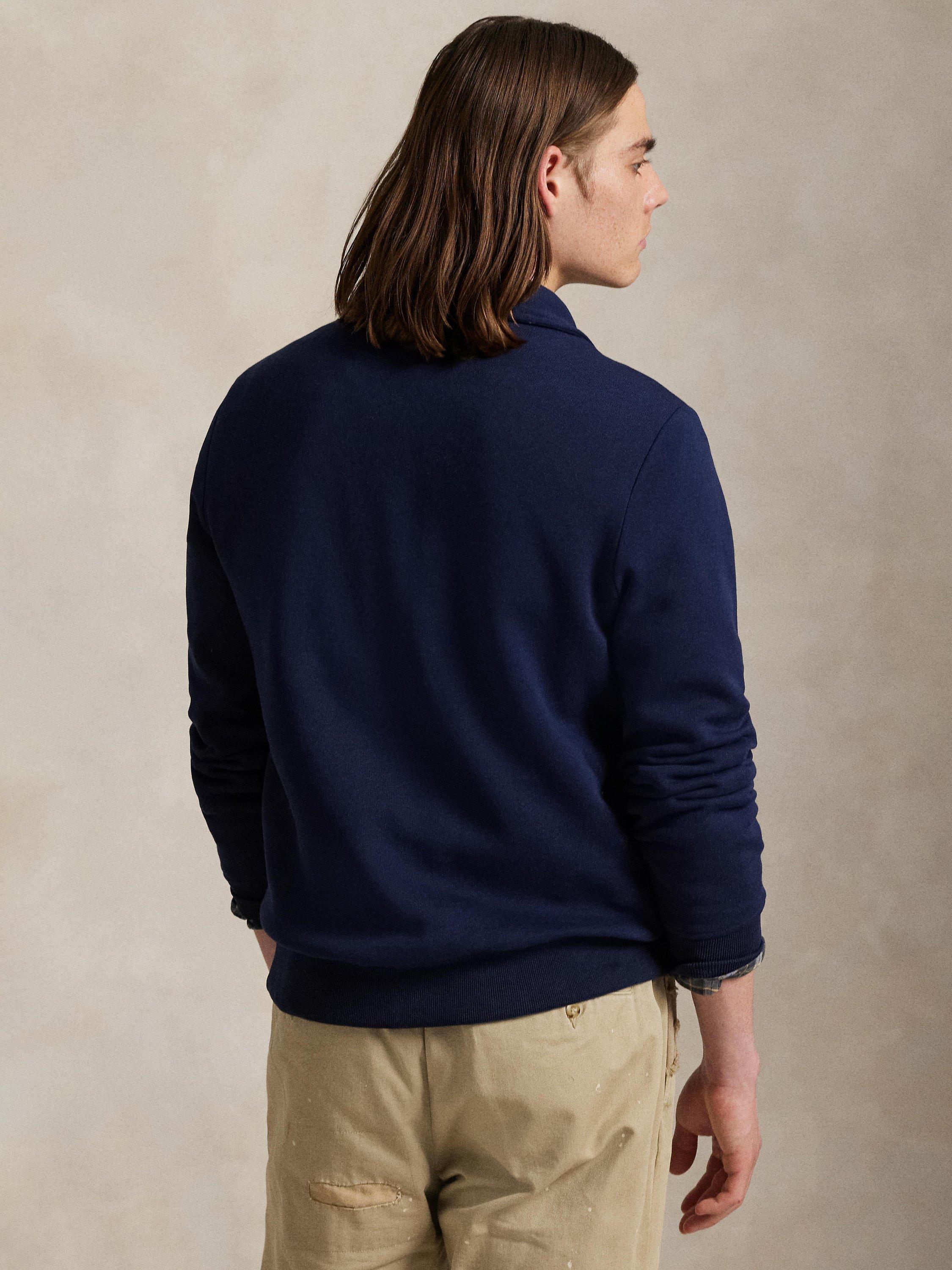 Product image 2 of 5, which shows Polo Ralph Lauren Cotton Blend Quarter-Zip Sweatshirt, Blue Navy, S