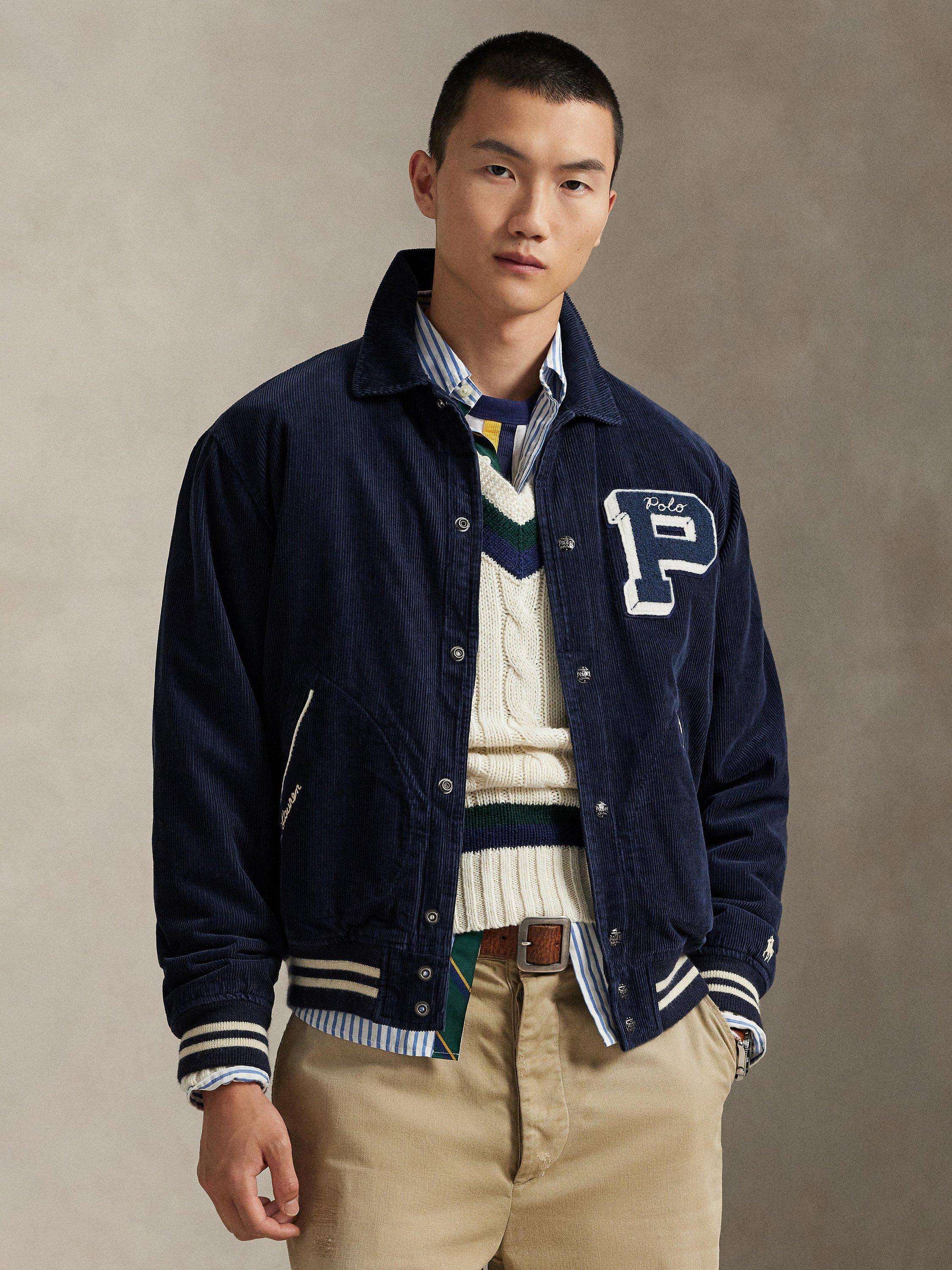 Ralph Lauren Corduroy Letter Jacket, Aviator Navy
