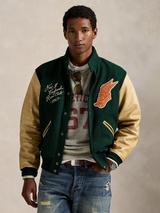 Polo Ralph Lauren Wool Blend Varsity Bomber Jacket, Churchill Green