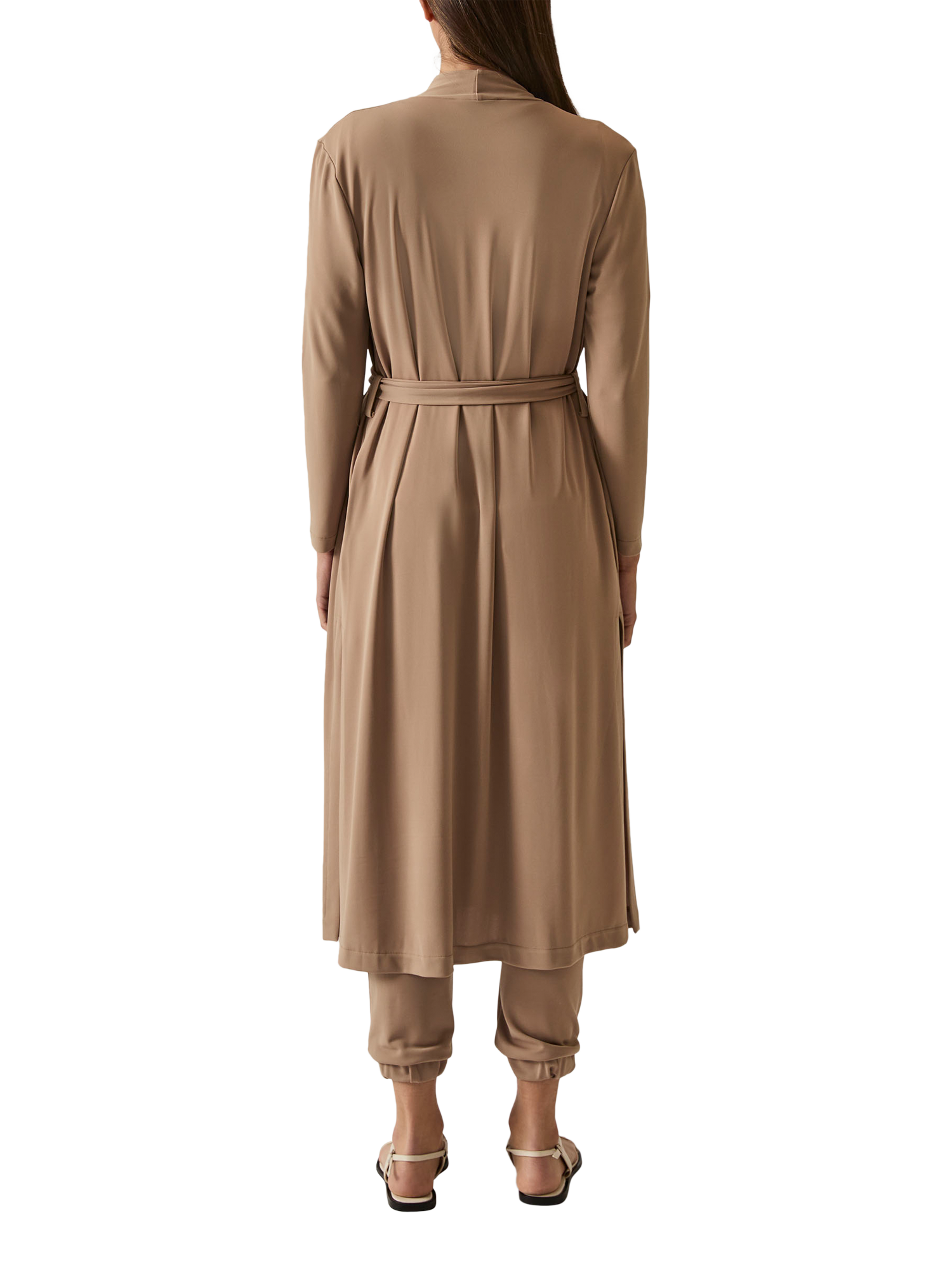 Product image 2 of 6, which shows James Lakeland Jersey Longline Cardigan, Camel, 8