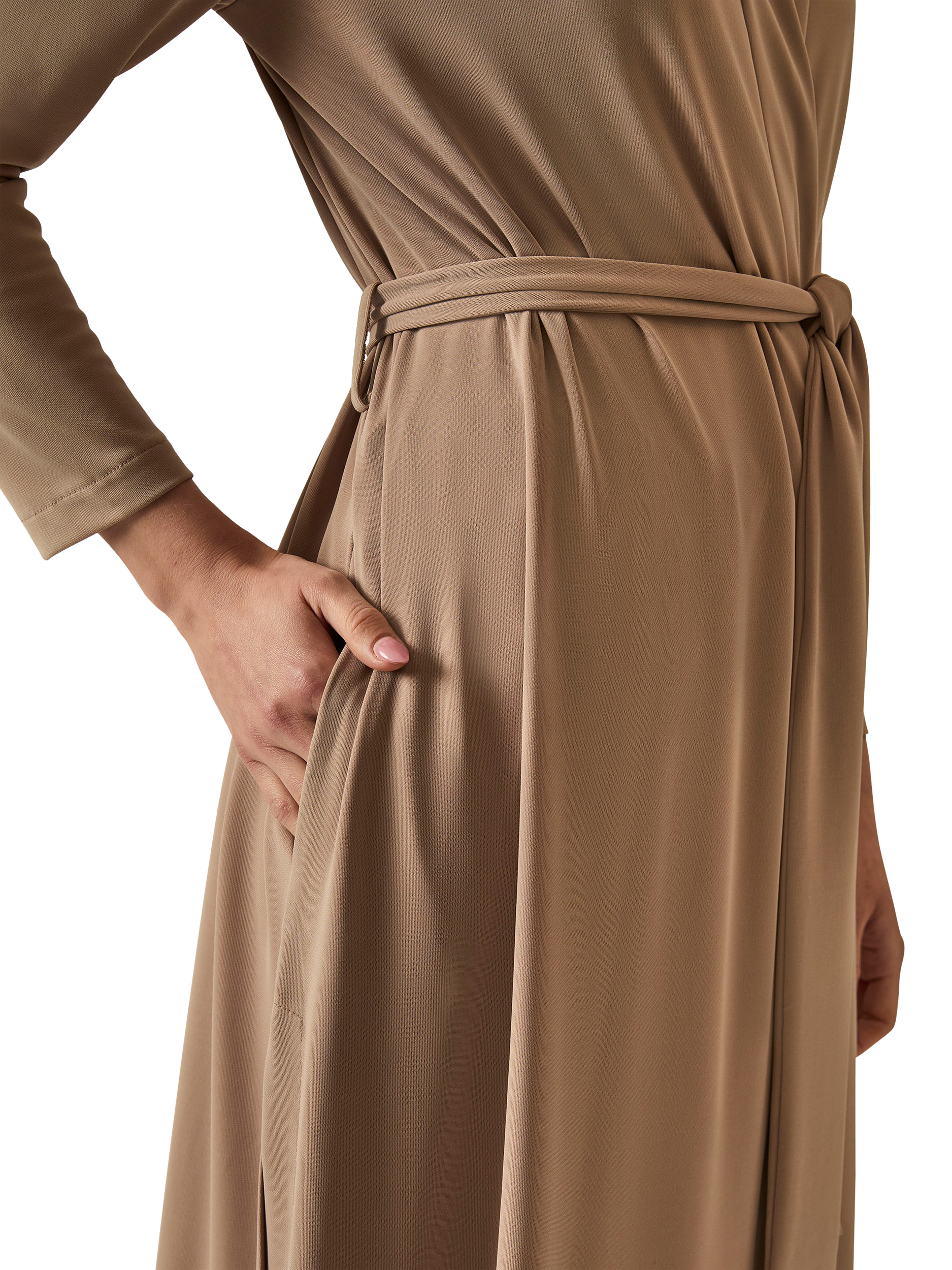 Product image 4 of 6, which shows James Lakeland Jersey Longline Cardigan, Camel, 8