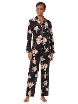 Lauren Ralph Lauren Classic Cotton Blend Floral Print Pyjama Set, Black, Black