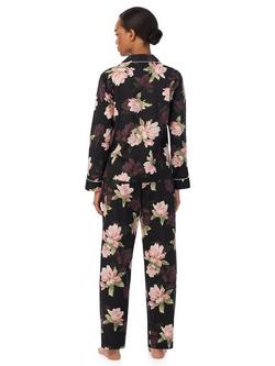 Lauren Ralph Lauren Classic Cotton Blend Floral Print Pyjama Set, Black - view 2, Black