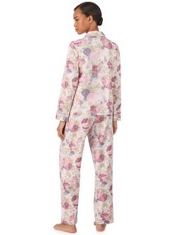 Lauren Ralph Lauren Classic Cotton Blend Floral Print Pyjama Set, Multi - view 2, Multi