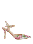 Dune Channel Buckle Detail Heeled Court Shoes, Multi