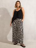 Live Unlimited Mono Print Wide Leg Trousers