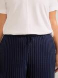 Live Unlimited Curve Pinstripe Drawstring Trousers, Navy