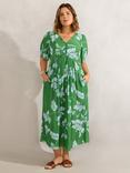 Live Unlimited Floral Print Short Sleeve Midi Dress