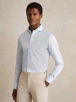 Reiss Storm Soft Cotton Regular Fit Shirt, Soft Blue, Soft Blue