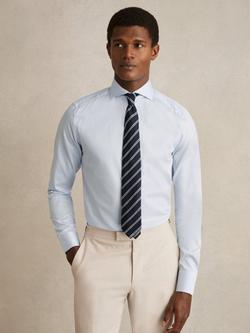Reiss Storm Soft Cotton Regular Fit Shirt, Soft Blue - view 2, Soft Blue