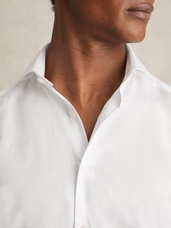 Reiss Storm Cotton Slim Fit Shirt, White - view 2, White