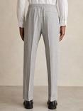 Reiss Sail Cotton Seersucker Slim Fit Striped Trousers, Navy/Multi